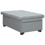 Sofa Bed Light grey 194 x 67 x 37 cm Fabric Image 4