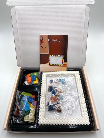 DIY Building Blocks Photo Frame For Home Decoration Creative Family Activity Educational Lego Fan Gift