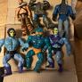 Vintage 80s Action Figure Lot MOTU Skeletor Merman, Rock Lords Granite, Super Naturals Hologram Image 2