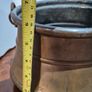 Antique Hand-Hammered Copper Cauldron Pail with Original Hanging Chain 19th Century Hearth Ware Image 7