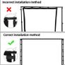 Projector Screen and Stand, Projector Screen 100 Inch 4k HD, Outdoor Projector Screen 16: 9 Wrinkle-Free Design for Backyard Movie Night (FREE SHIPPING) Image 5