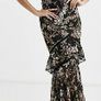 Stunning New Hope and Ivy Maxi dress wedding debs special occasion tiered stunning silhouette BNWT  UK 14 Image 7