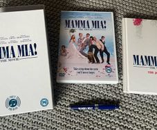 Mamma mia set dvd notebook and pen
