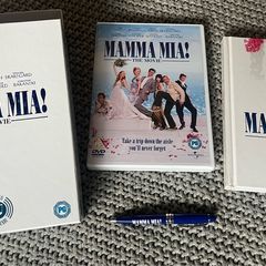Mamma mia set dvd notebook and pen