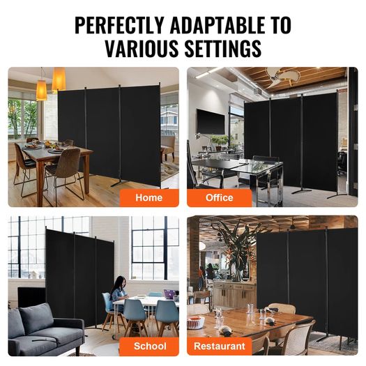 Room Divider 3 Panels Room Divider, Folding Privacy Screen and Portable