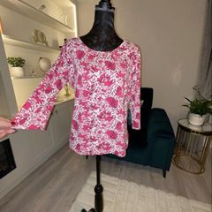 Ladies Pink & White Top from Marks & Spencer Size Medium UK 12 / EU 40