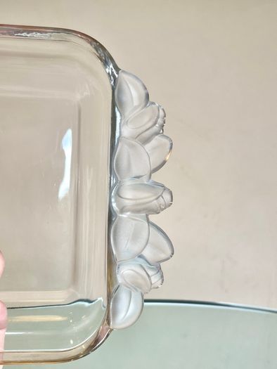 Mid Century Walther Crystal Glass Dish, Vintage West Germany