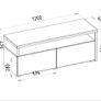 Black Extendable TV Cabinet Image 2