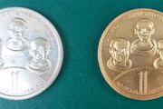 Apollo 11 1969 Moon Landing Coins In Extremely Fine Condition