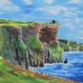 poolbeg and cliffs of moher oil pastel Image 2