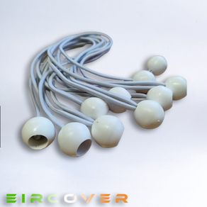 Large white bungee ball ties,30cm ( 30 pk )