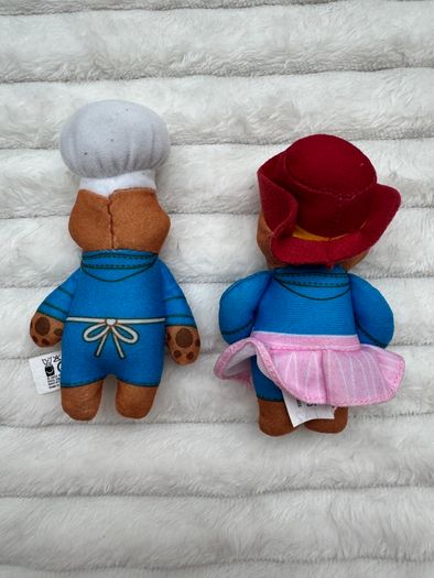 Set of 2 The Adventures of Paddington Bear Ballerina Dancer Chef McDonalds 2022 Plush Used Please see pictures