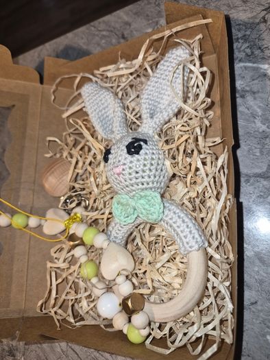 All handmade  Rattle & soother chain 15 each