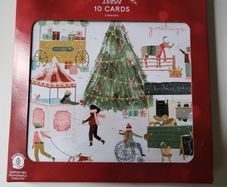 10 Christmas card (2 patterns) NEW