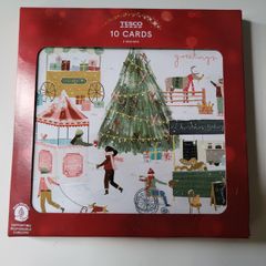10 Christmas card (2 patterns) NEW