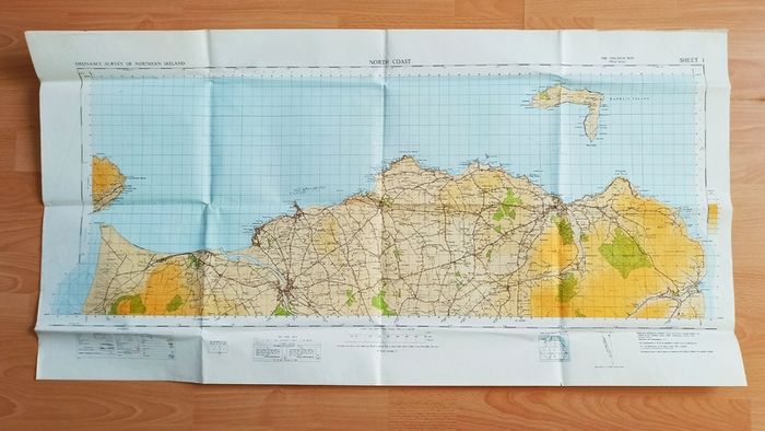 Vintage Ordnance Survey maps of Northern Ireland set of 9 maps