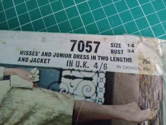 sewing pattern, 1960s evening wear