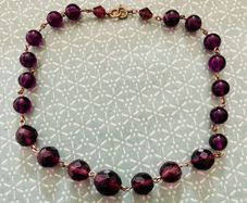 1920s Amethyst Glass Necklace