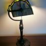 New Tiffany Bankers Lamp  Dragonfly Stained Glass Image 7