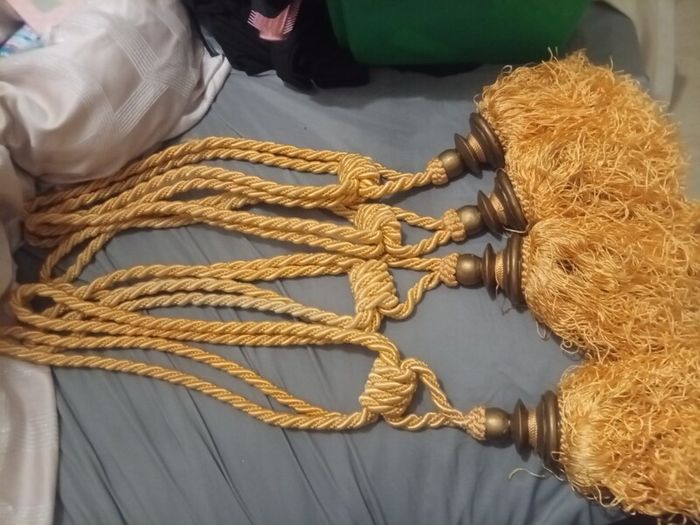 Curtain tie backs two sets