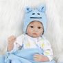22 Inch 55cm Reborn Baby Dolls Boys Soft Silicone Vinyl Real Life Baby Dolls Handmade Newborn Baby Toys Reborn Babies (FREE SHIPPING) Image 3