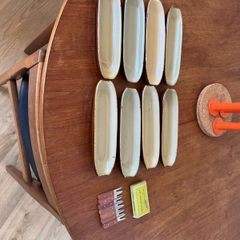 Retro ceramic Corn on the Cob dishes with skeweres
