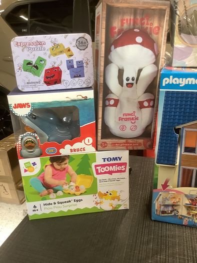 Toys all new selling as lot only.