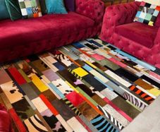 Kare Design Chesterfield sofa and two armchairs in velvet