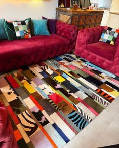 Kare Design Chesterfield sofa and two armchairs in velvet