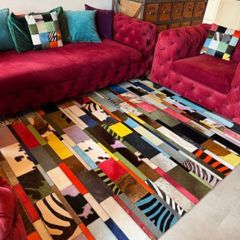 Kare Design Chesterfield sofa and two armchairs in velvet