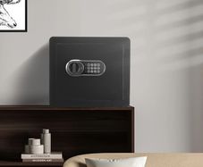 Safe, 33.9 L Home Safe, Steel Security Safe with Digital Keypad and 2 Keys, Cabinet Safe with Fire-proof Bag, Protect Cash, Gold, Jewelry, Documents for Home, Hotel, 40.1 x 30.0 x 35.1 cm