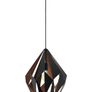 Eglo Black Copper Carlton 1 Geometric Pendant Light Ceiling Shade Image 9