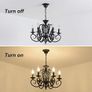Iron Chandelier Antique Candle Style Black 6 Lights Image 5