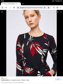 Designer Emme by Marella - Black Floral Dress - UK 8 - BNWT RRP 139