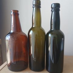 Lot of 3 vintage Guinness bottles