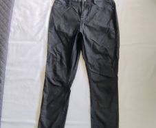 Dunnes Stores Black Coated Leather-Look Skinny Jeans/ trousers