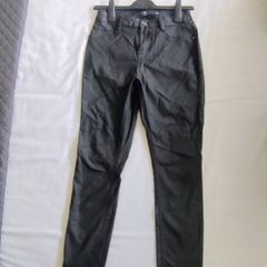 Dunnes Stores Black Coated Leather-Look Skinny Jeans
