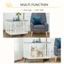 Dog Crate, Pet Cage Kennel, with Soft Cushion, Wooden Top, for Small Medium Dogs, Indoor Use, Grey Image 6