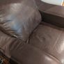 Dark brown leather armchair Image 3