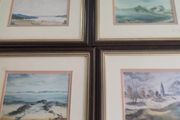 Set Of 4 Framed And Signed Photo Prints By Baryl Suitor Irish Artist.