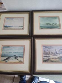 Set Of 4 Framed And Signed Photo Prints By Baryl Suitor Irish Artist.