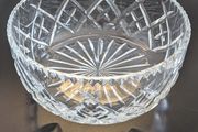 Large Bohemian Style Hand Cut Crystal Bowl Diamond Fan 22cm