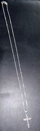 Silver chain cross