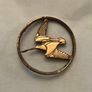 Hand Cut Farthing Coin Pin Badge Image 3