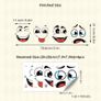 4 sheets/Set Cartoon Face Wheelie Bin Stickers Self-Adhesive, Plastic Surface Compatible,Home Decoration Suitable for Trash Can Toilet Decor Image 2