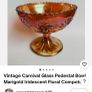 Vintage Carnival Glass Pedestal compote  dish Image 7