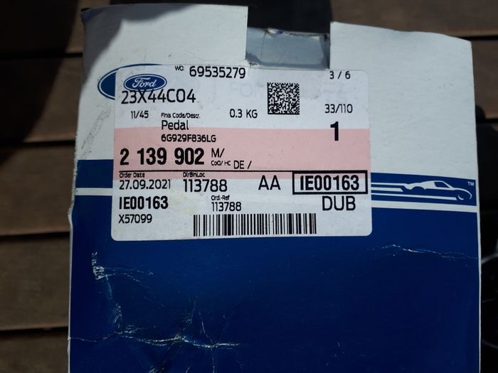 Ford accelerator pedal