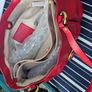 Coach Red Pebble Leather Hand/Shoulder Bag / NEW Image 5