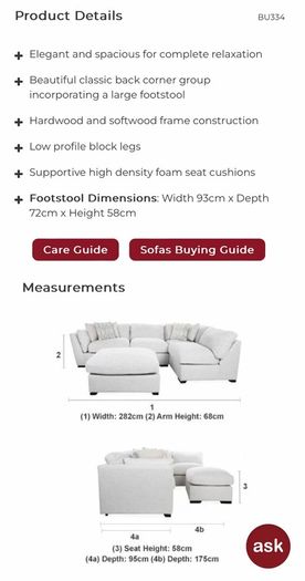 As new sofa