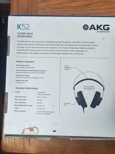 AKG K52 Closed-Back Headphones
